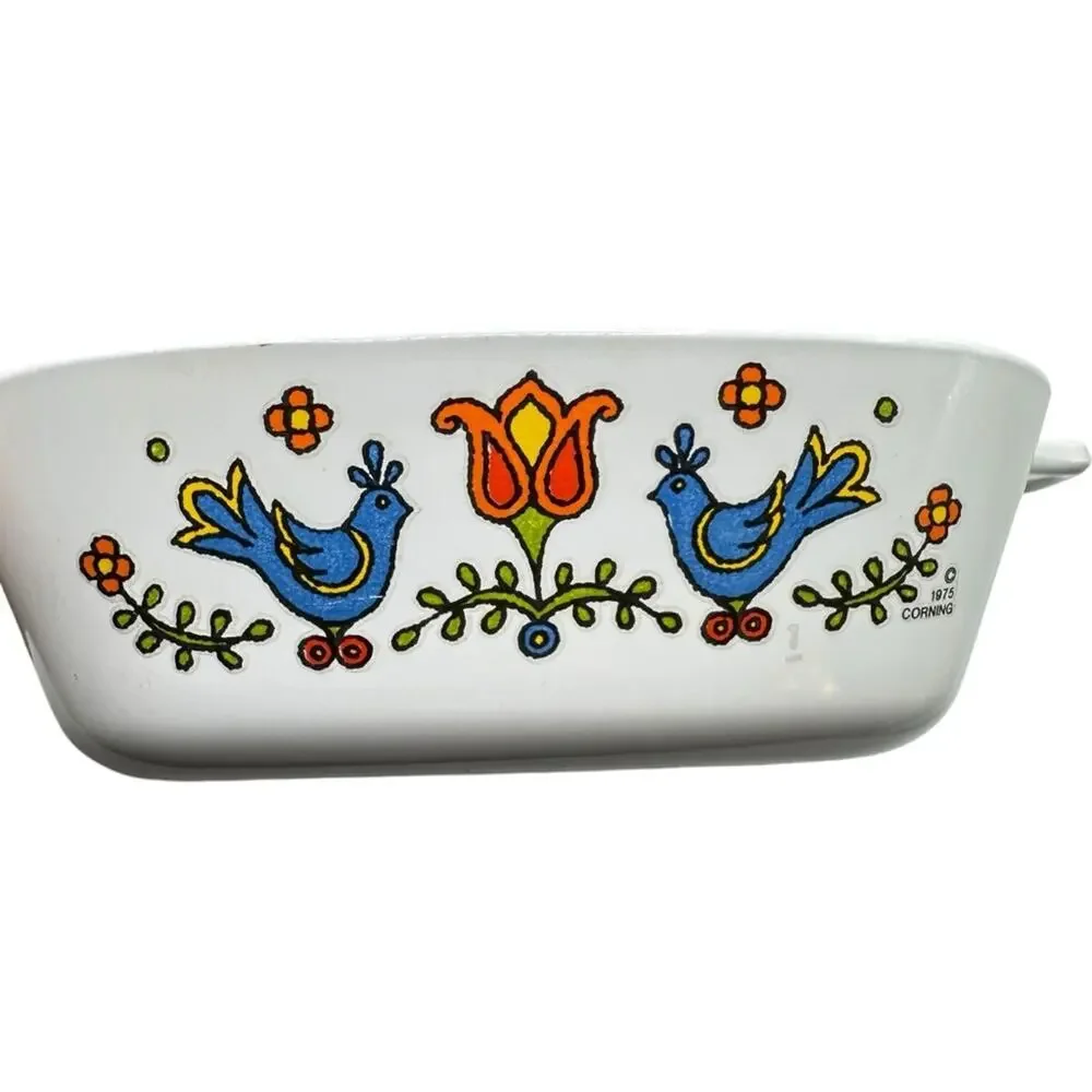 VTG 1975 Corning Ware Country Festival Casserole Dish 1 3/4 Cup P-41-B USA